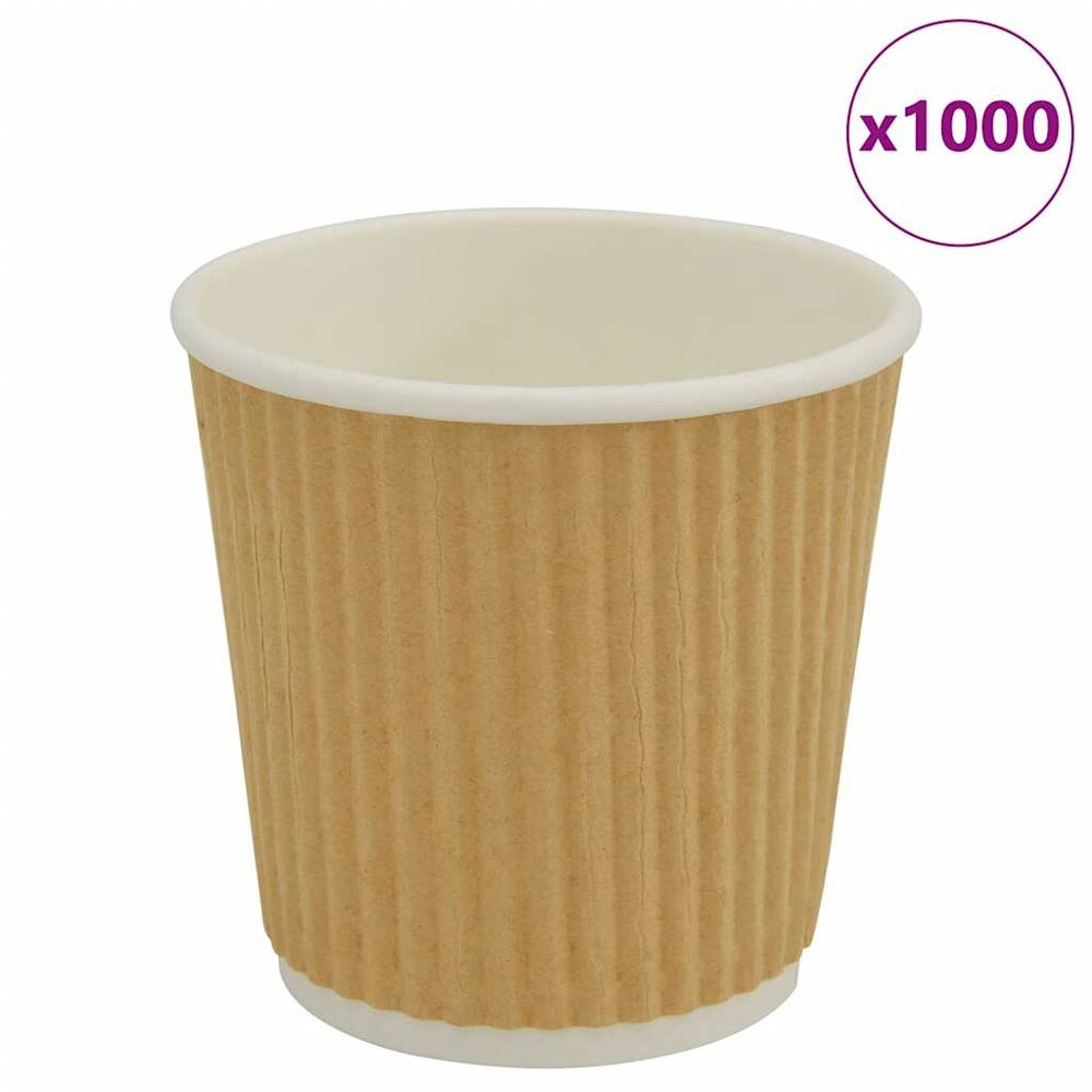 Papieren koffiekopjes 1000 st 4oz 100 ml bruin
