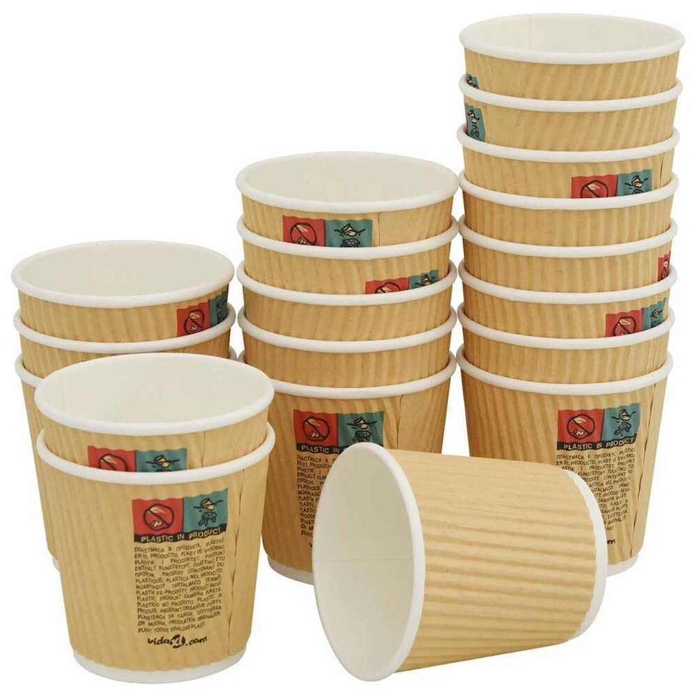 Papieren koffiekopjes 1000 st 4oz 100 ml bruin