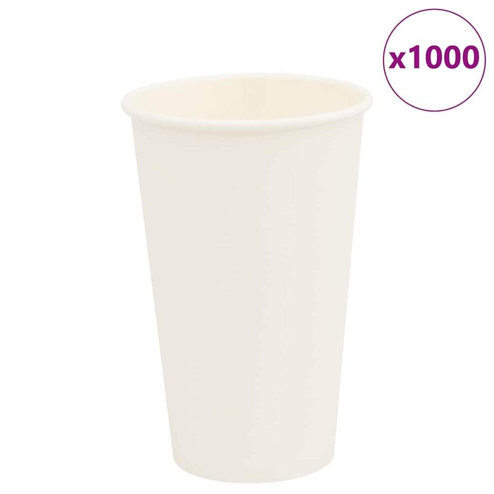 Papieren koffiekopjes 1000 st 16oz 400 ml wit