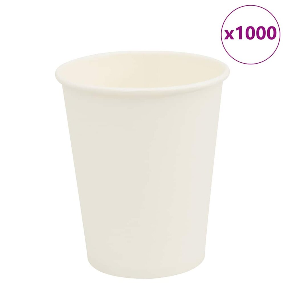 Papieren koffiekopjes 1000 st 8oz 200 ml wit