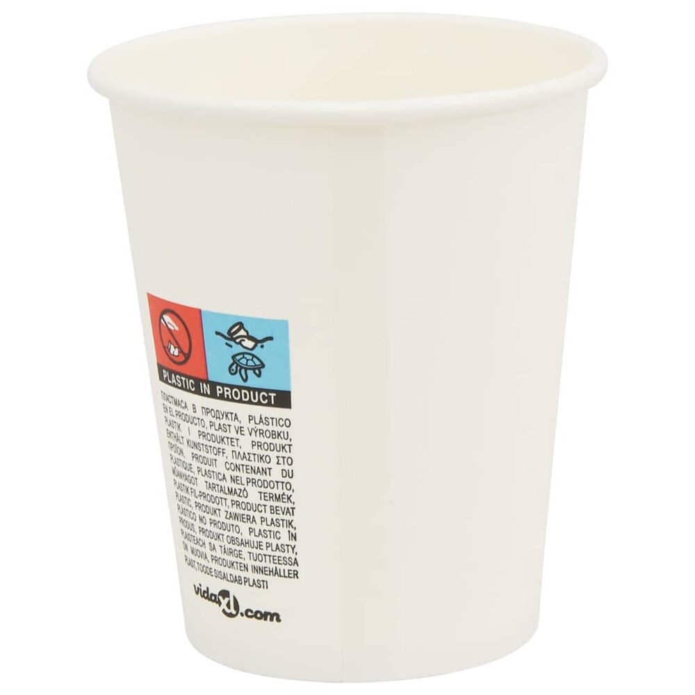 Papieren koffiekopjes 1000 st 8oz 200 ml wit