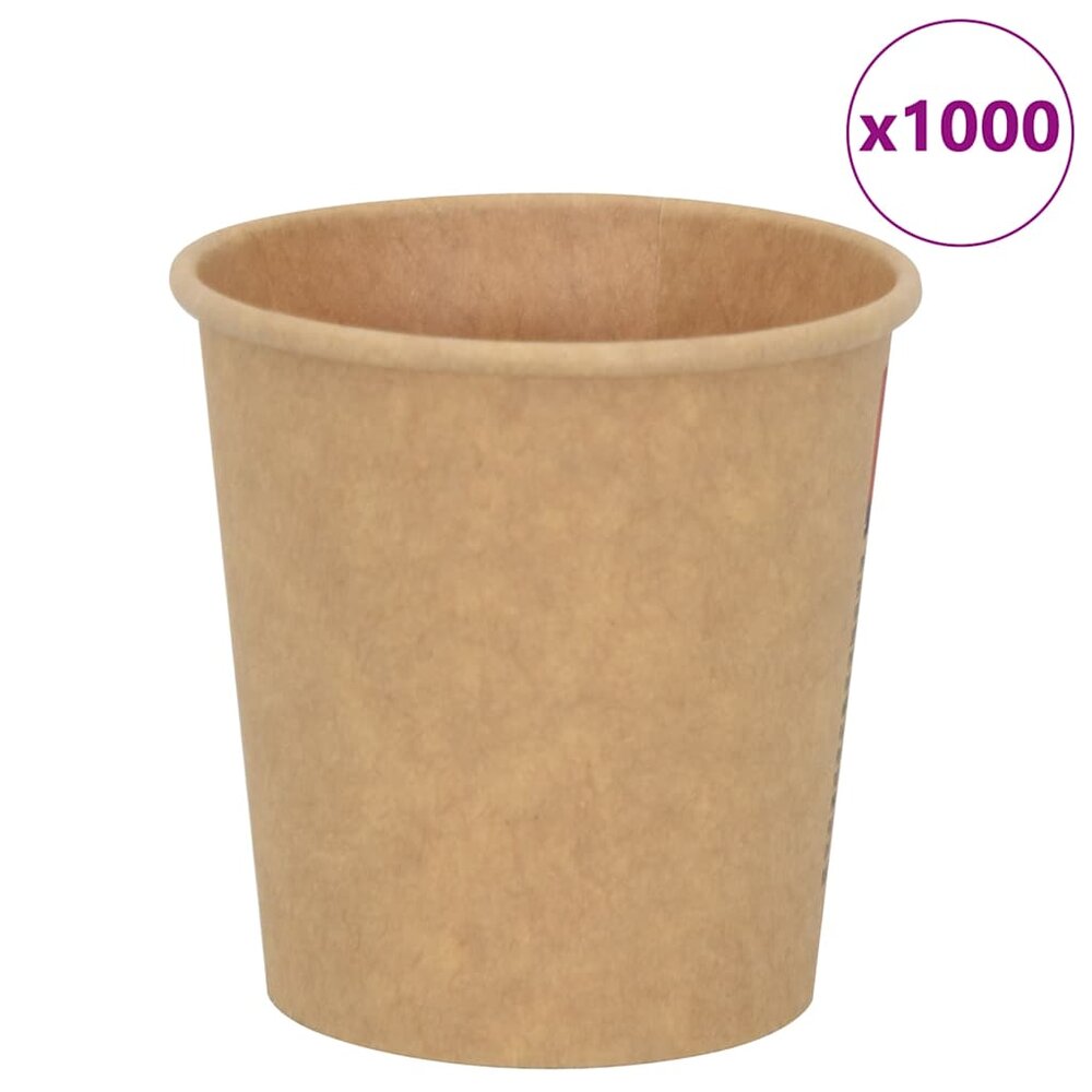 Papieren koffiekopjes 1000 st 4oz 100 ml bruin