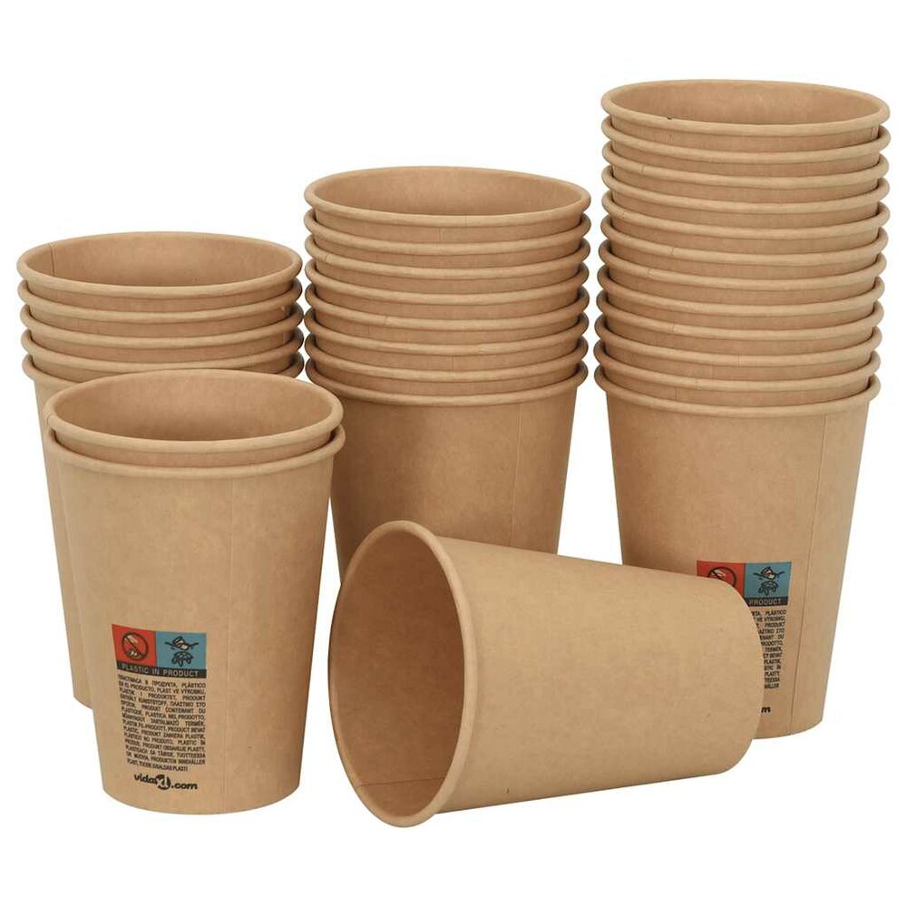 Papieren koffiekopjes 1000 st 12oz 300 ml bruin
