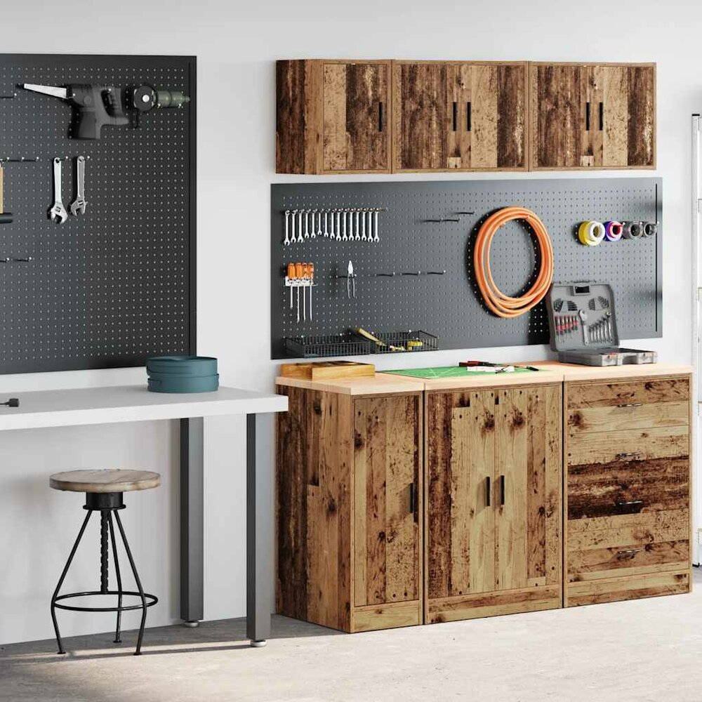 Garagekasten 2 st bewerkt hout oud hout
