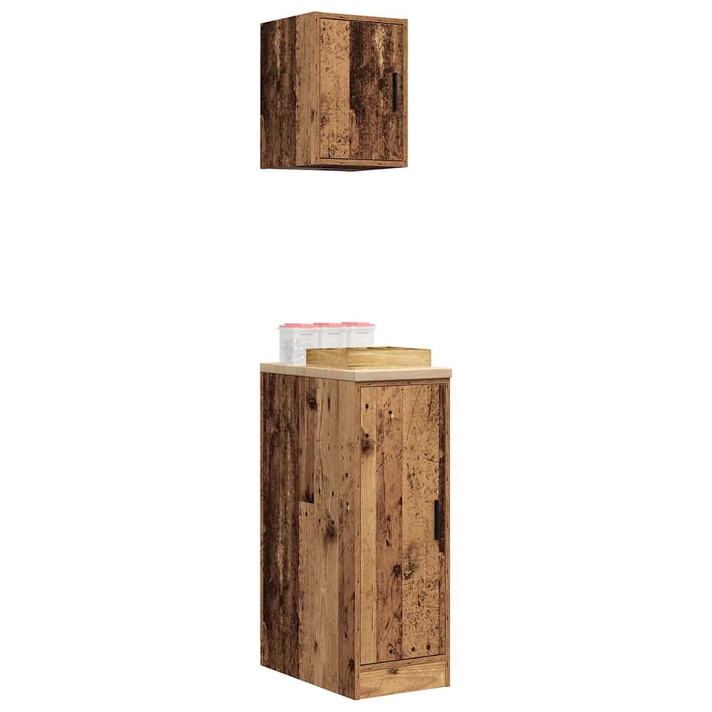 Garagekasten 2 st bewerkt hout oud hout