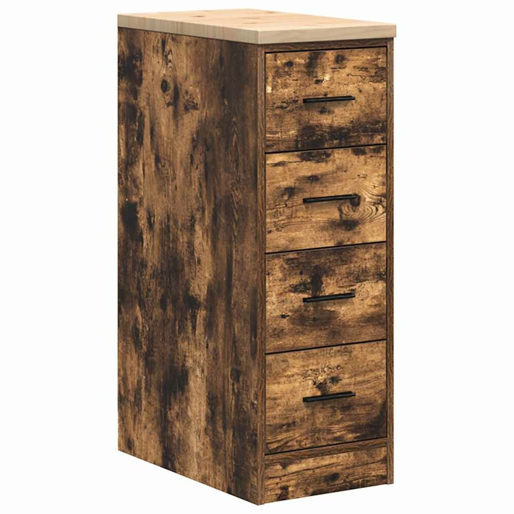 Garagekasten 2 st Spaanplaat gerookt eiken