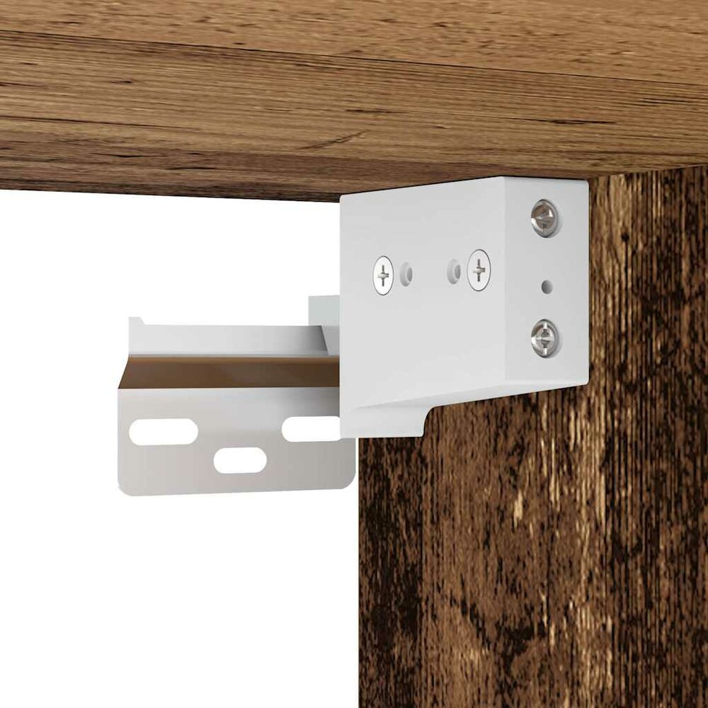 Garage wandkasten 2 st bewerkt hout oud hout