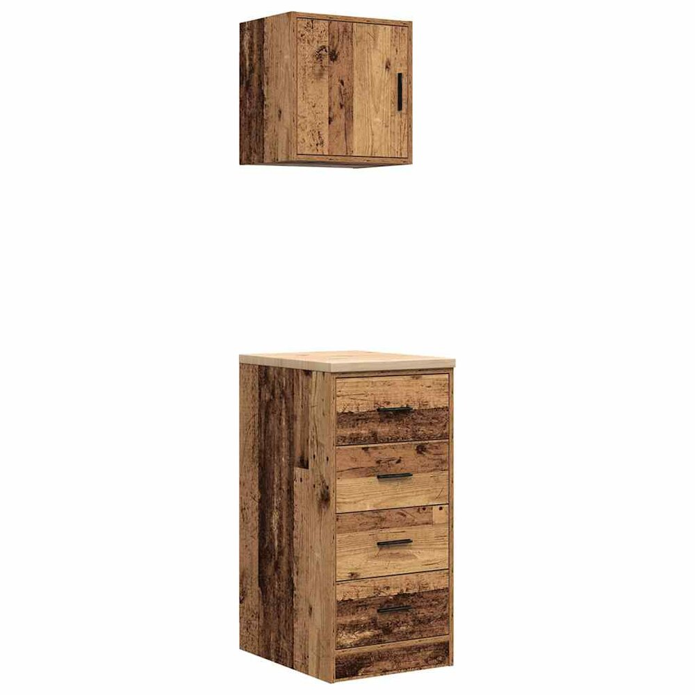 Garagekasten 2 st bewerkt hout oud hout