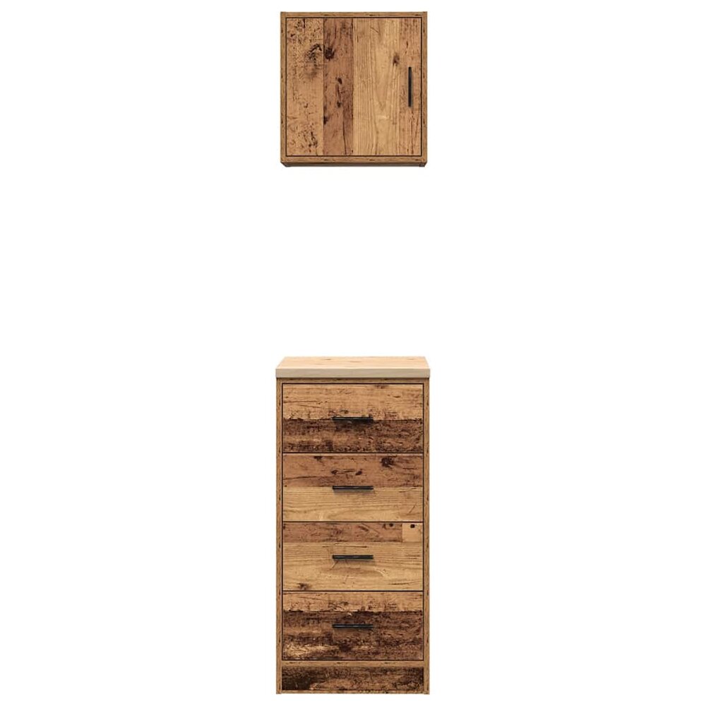 Garagekasten 2 st bewerkt hout oud hout