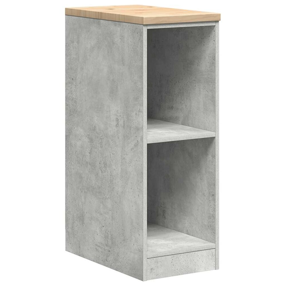 Garagekasten 2 st bewerkt hout betongrijs