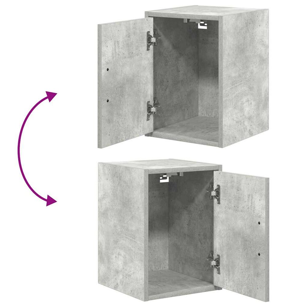 Garagekasten 2 st bewerkt hout betongrijs