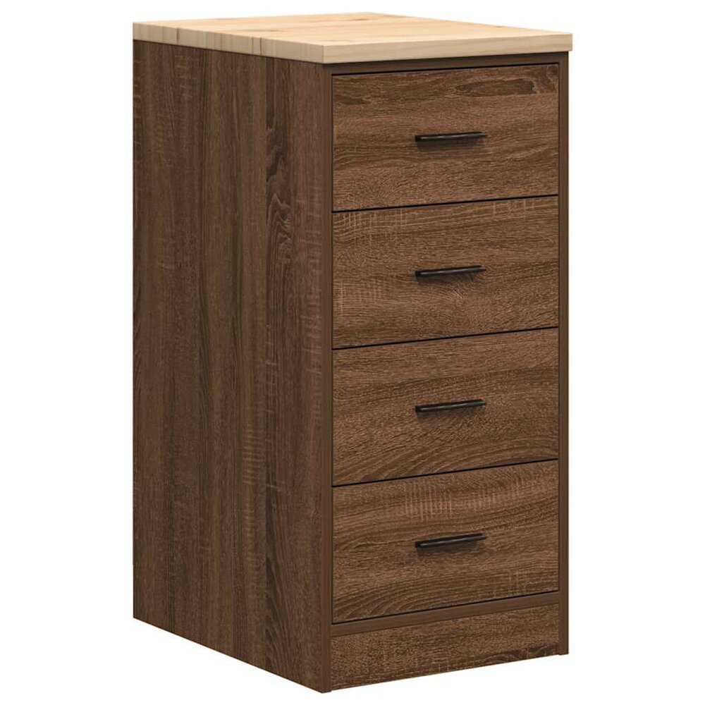 Garagekasten 6 st spaanplaat bruin eiken