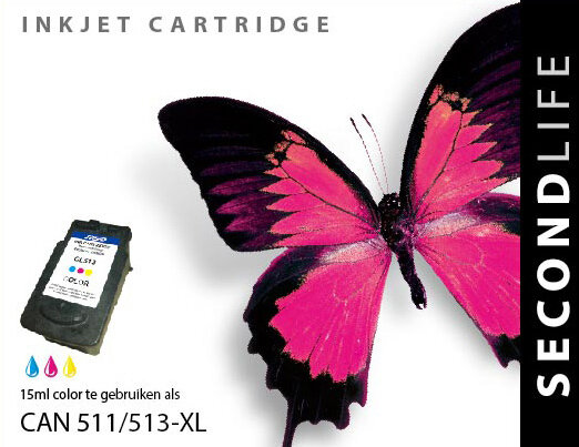 Kangaro Sl-11011068 Cartridge Secondlife Canon Cl 511/513 Kleur