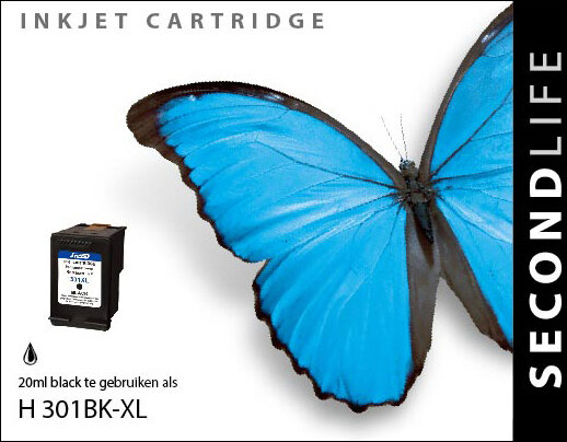 Kangaro Sl-11111081 Cartridge Secondlife Hp 301 Xl Black