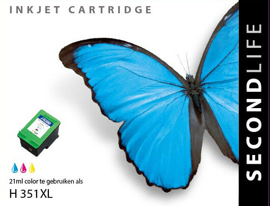 Kangaro Sl-11111358 *Cartridge Secondlife Hp 351 Xl Kleur