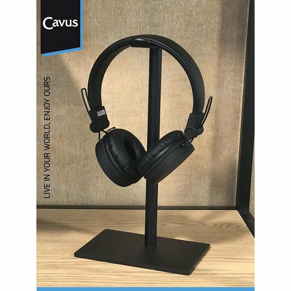 Cavus Cav-Hsb-Square Sphere Hoofdtelefoon Standaard Zwart/Staal