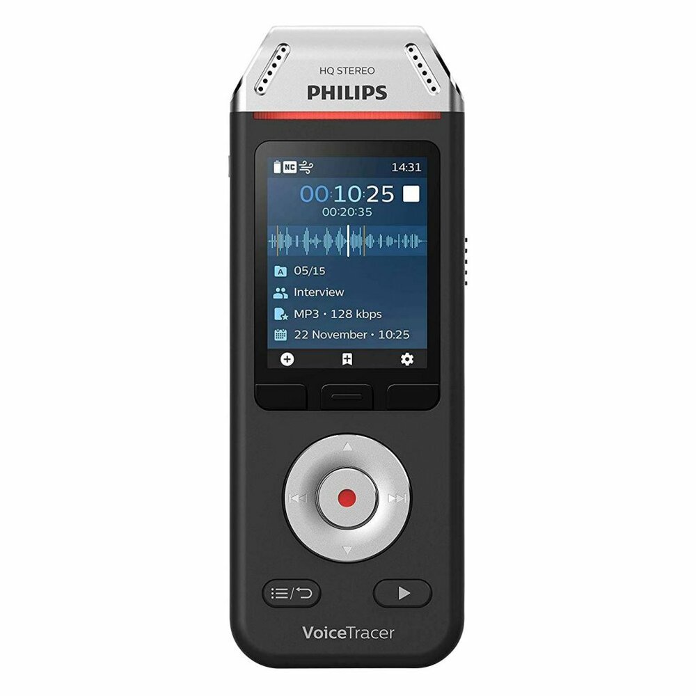 Philips Dvt2110 Voicetracer Audiorecorder Zwart/Zilver