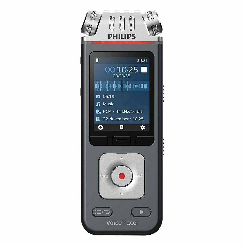 Philips Dvt6110 Voicetracer Audiorecorder Zwart/Zilver