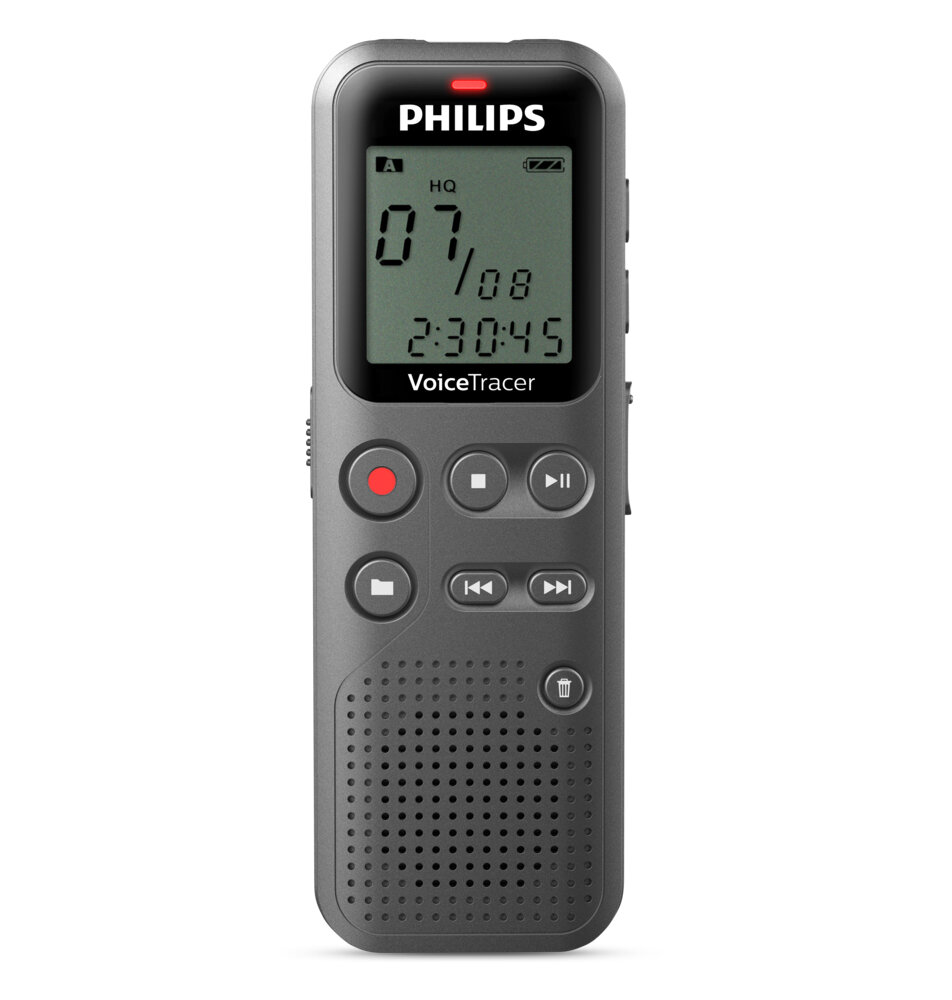 Philips Dvt1120 Voicetracer Audiorecorder Grijs