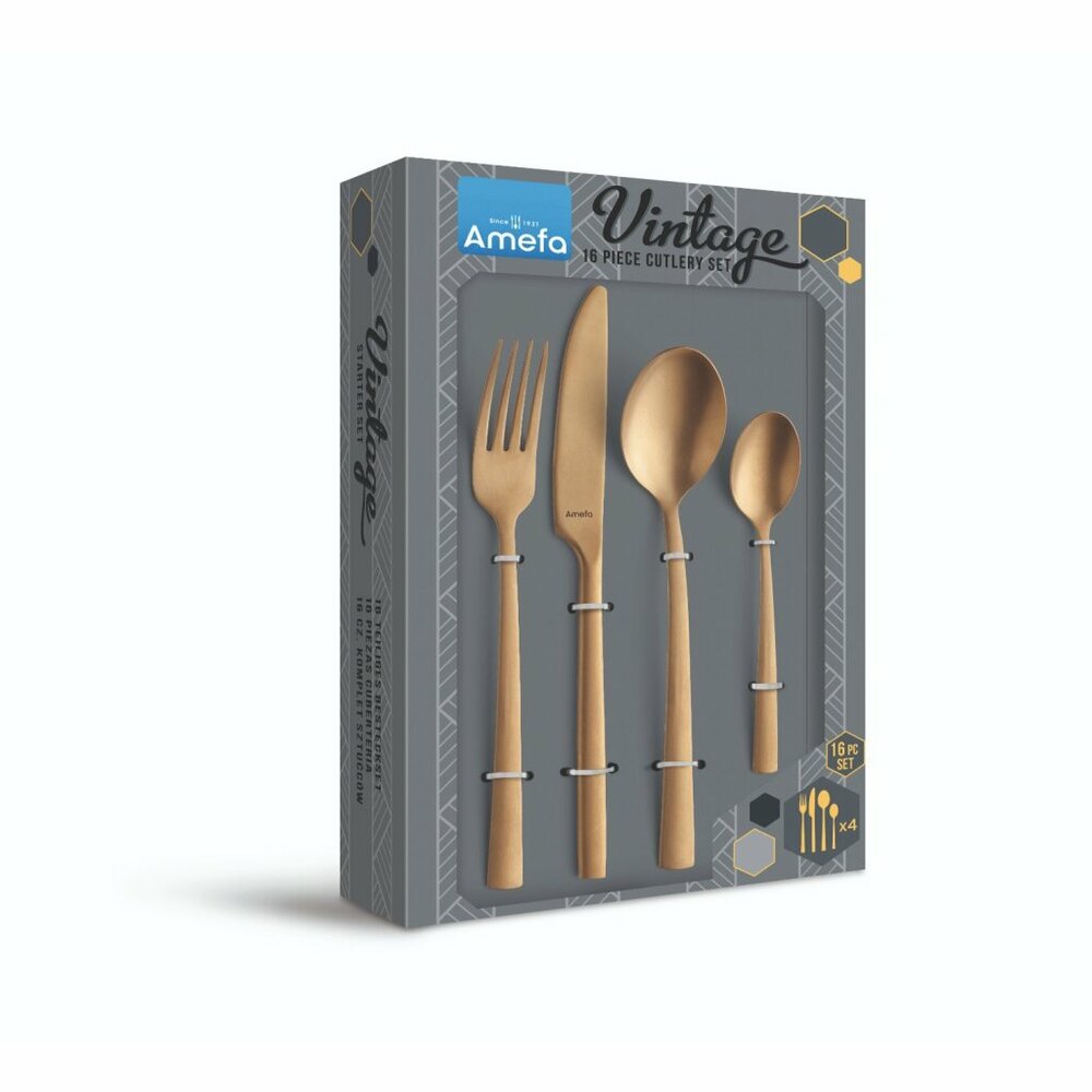 Amefa Vintage Bestekset 16-Delig Goud