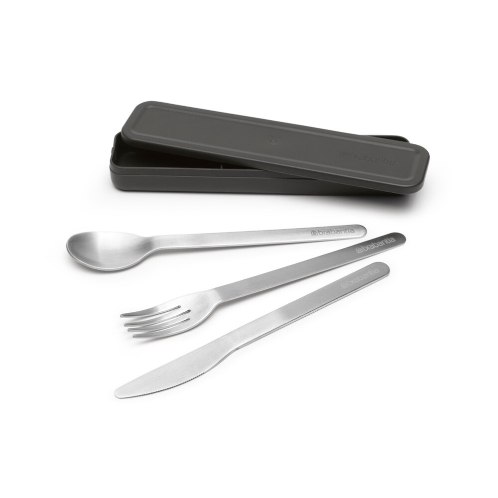 Brabantia Make &amp;Amp; Take Bestekset 3-Delig Donkergrijs