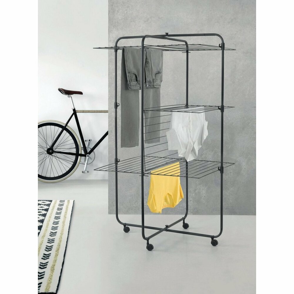 Metaltex Dijon Droogrek 3 Etage 33 M 64X72X123 Cm Zwart