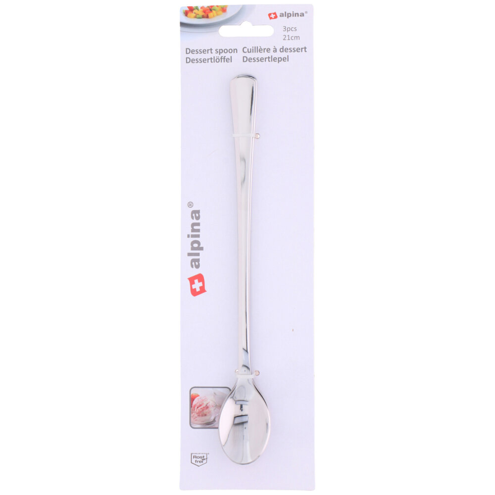 Alpina Dessertlepels 21 Cm 3 Stuks Rvs