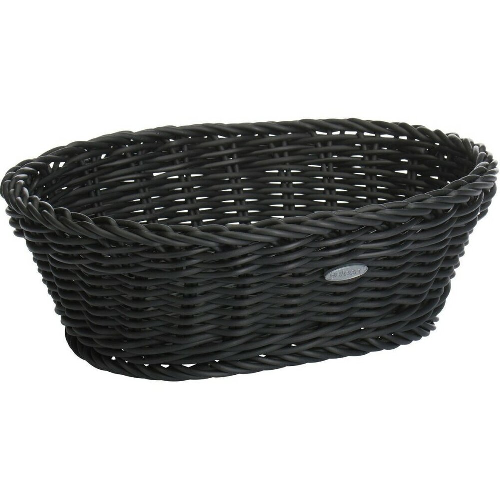 Westmark Broodmand Rieten Look Ovaal 26X19X8 Cm Zwart/Kunststof