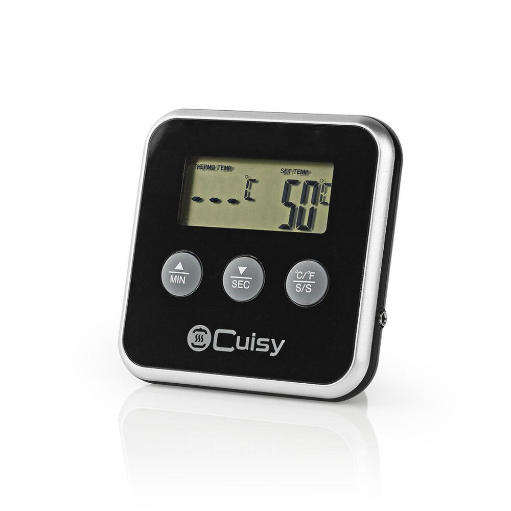 Nedis Kath105Bk Vleesthermometer 0 - 250 &amp;Deg;C Digitaal Display Timer