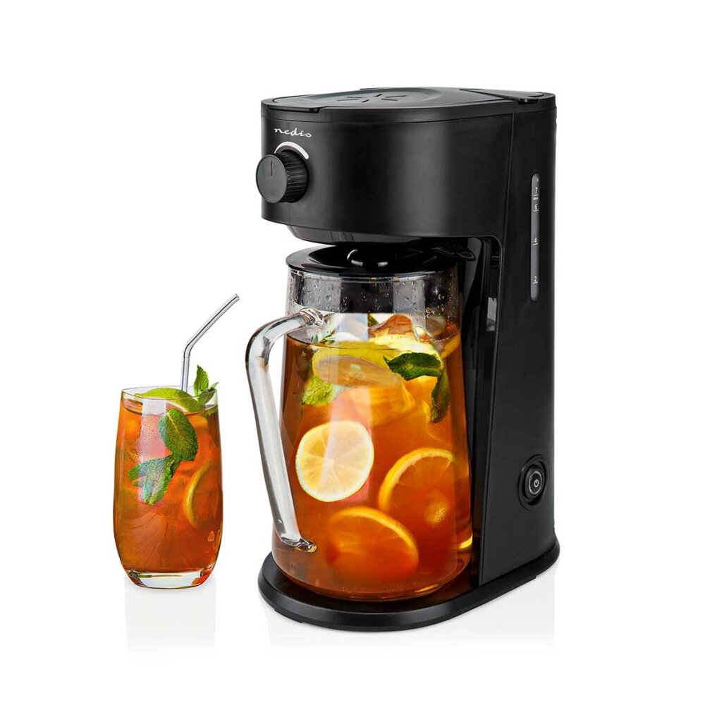 Nedis Kaicm200Fbk Ijskoffie &amp;Amp; Ijsthee Maker Filter Koffie 2.5 L 6 Kopjes Zwart