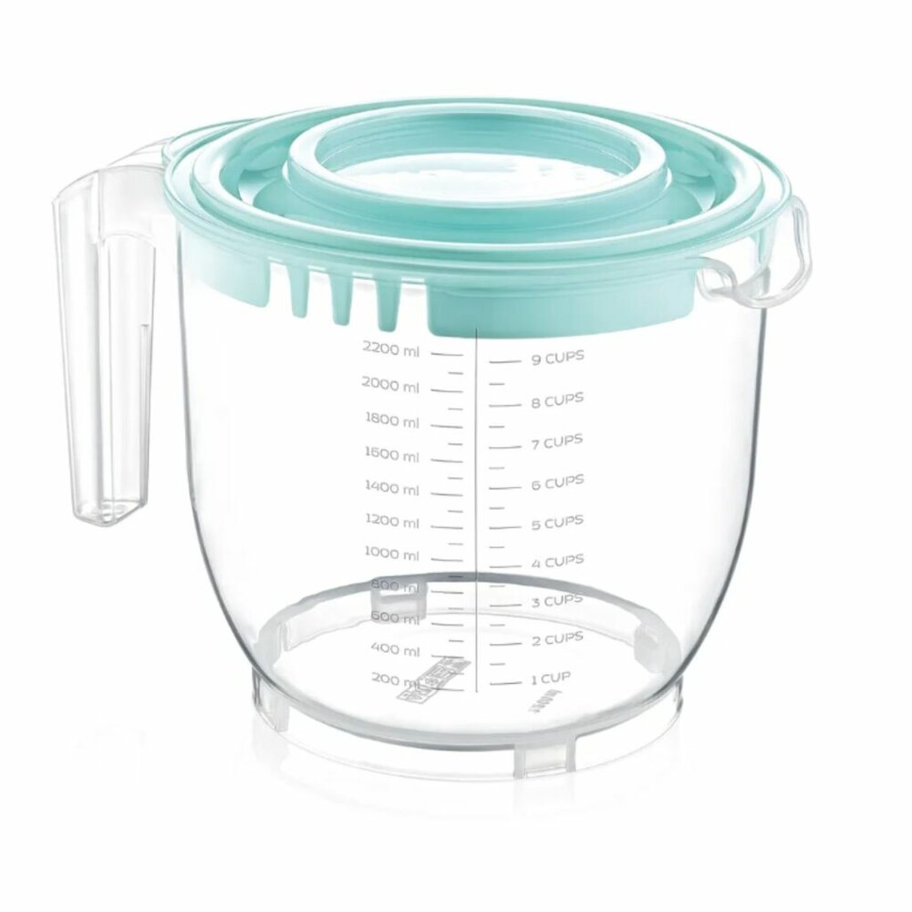 Overige Merken Maatbeker 2200 Ml Mint/Transparant