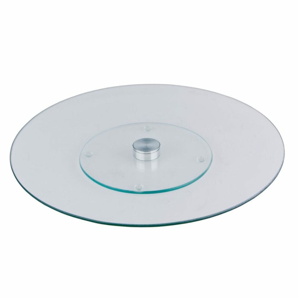 Overige Merken Lazy Susan Glazen Draaibare Serveerschaal 30 Cm Transparant