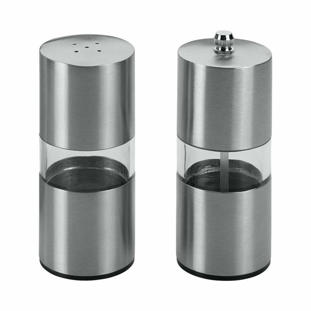 Metaltex Zoutvaatje + Pepermolen 13 Cm Rvs/Acryl