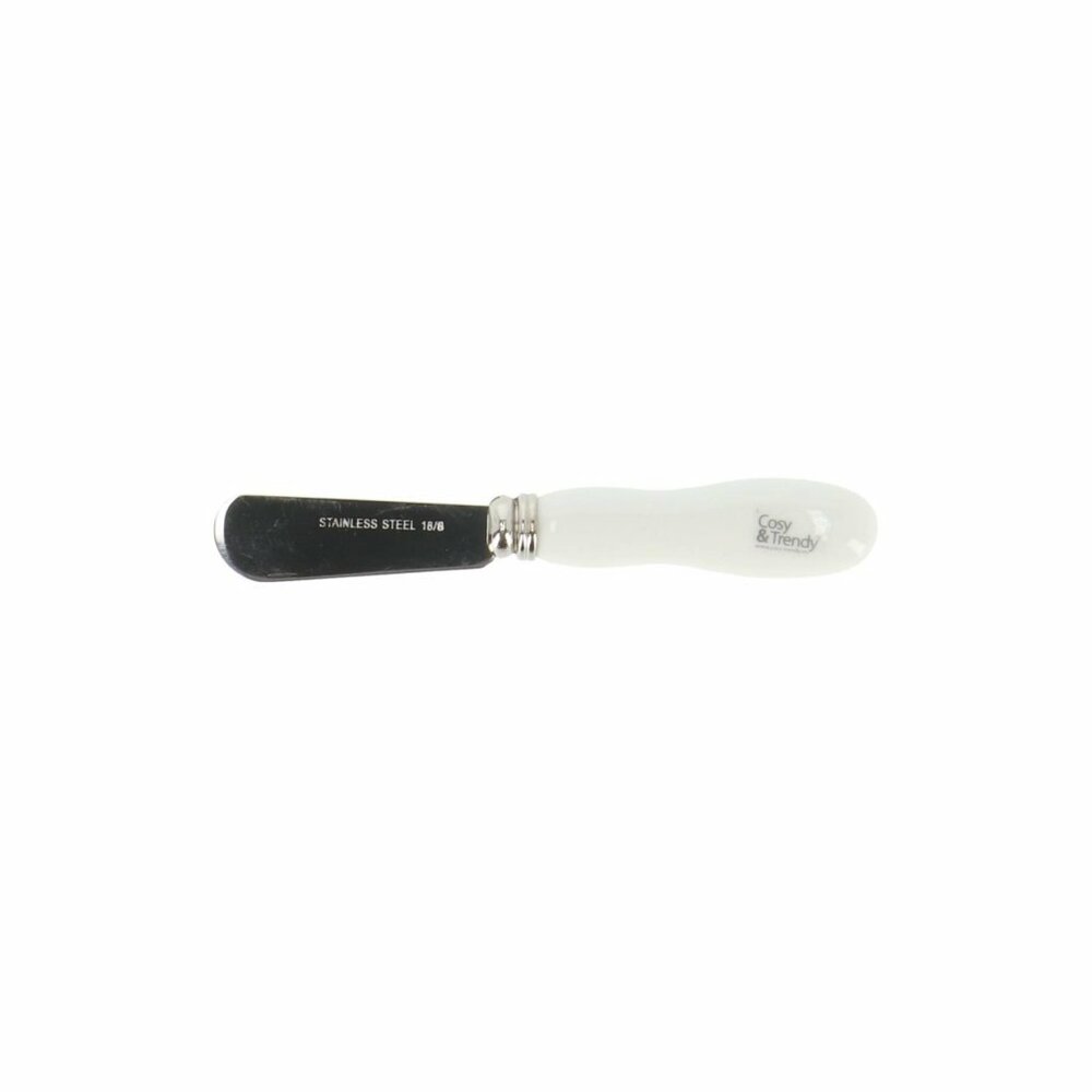 Cosyandtrendy Botermesjes 13.5 Cm 6 Stuks Rvs/Wit