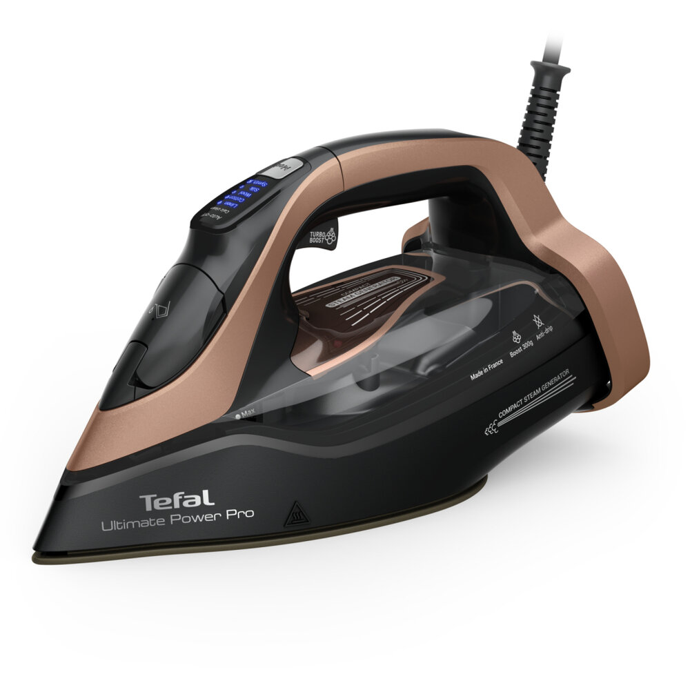 Tefal Fv9E50 Ultimate Power Pro Stoomstrijkijzer Zwart/Koper
