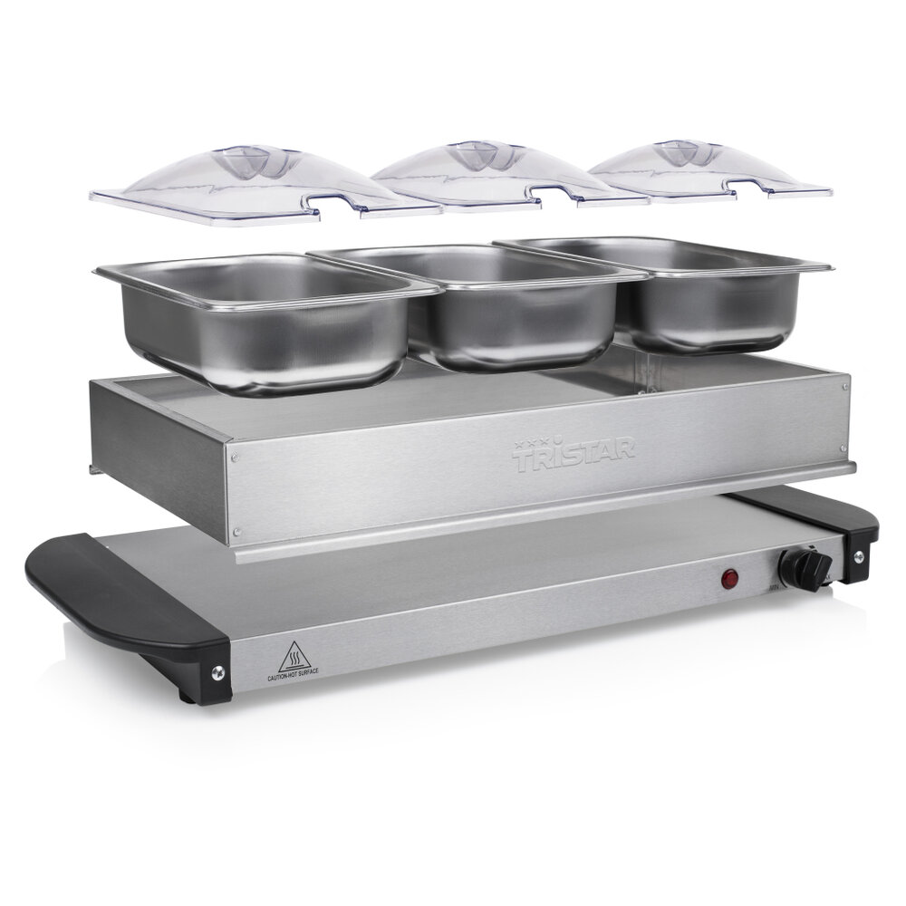 Tristar Bp-6283 Multifunctionele Buffet Serveerder Zwart/Rvs