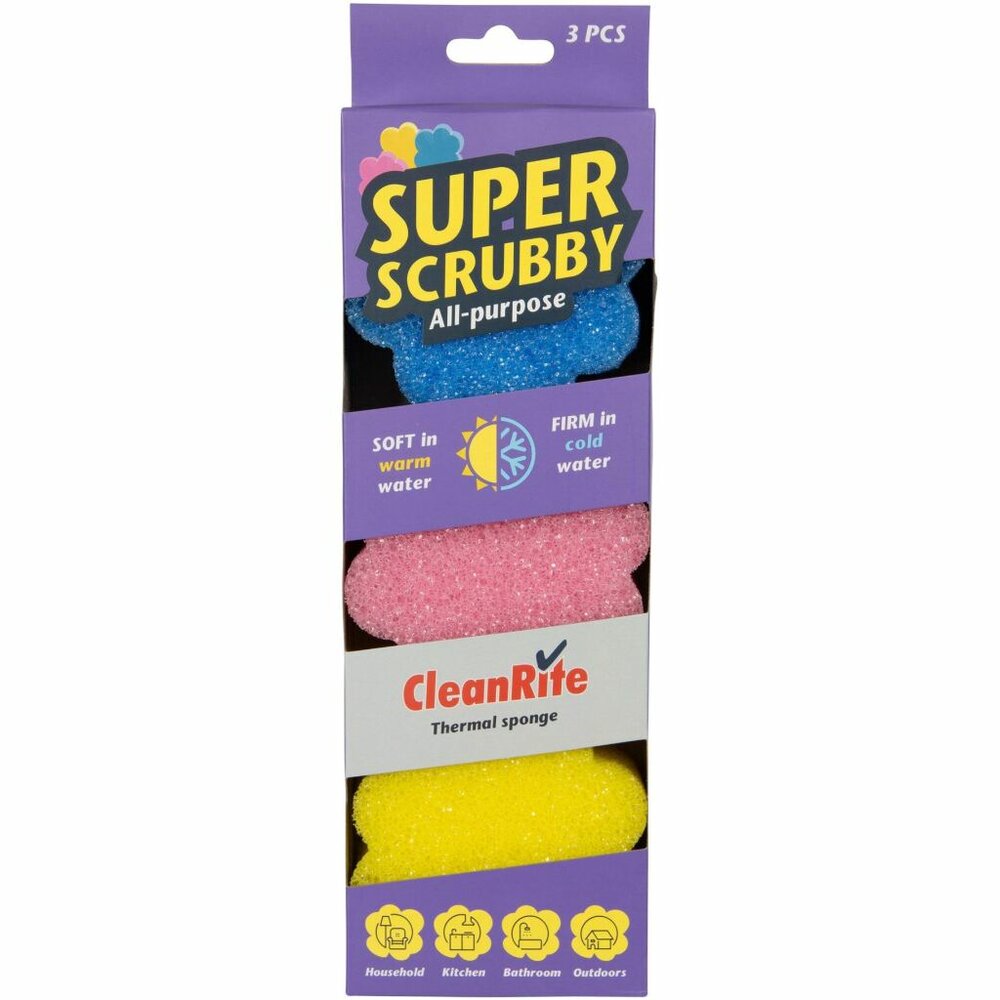 Cleanrite Scrub Spons 3 Stuks