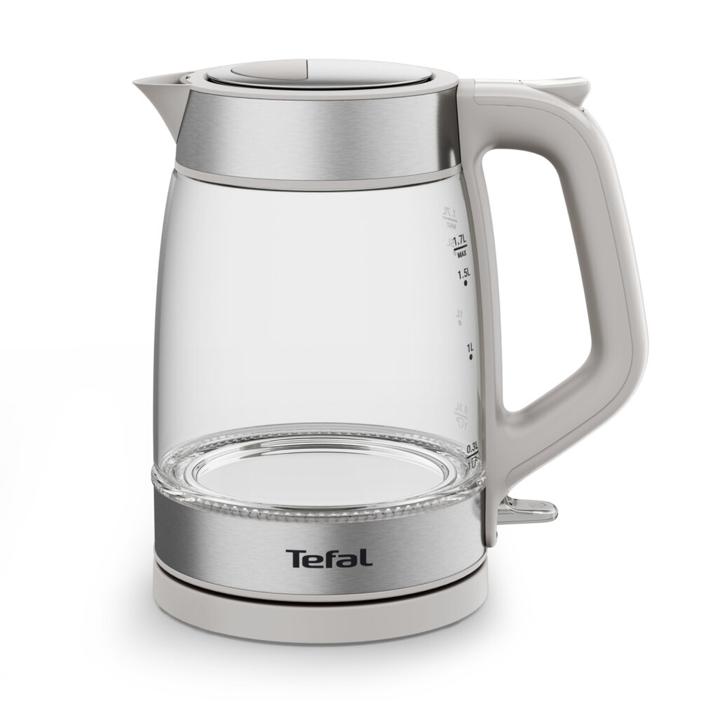 Tefal Ki605B Glazen Waterkoker 1.7L 2200W Grijs/Rvs