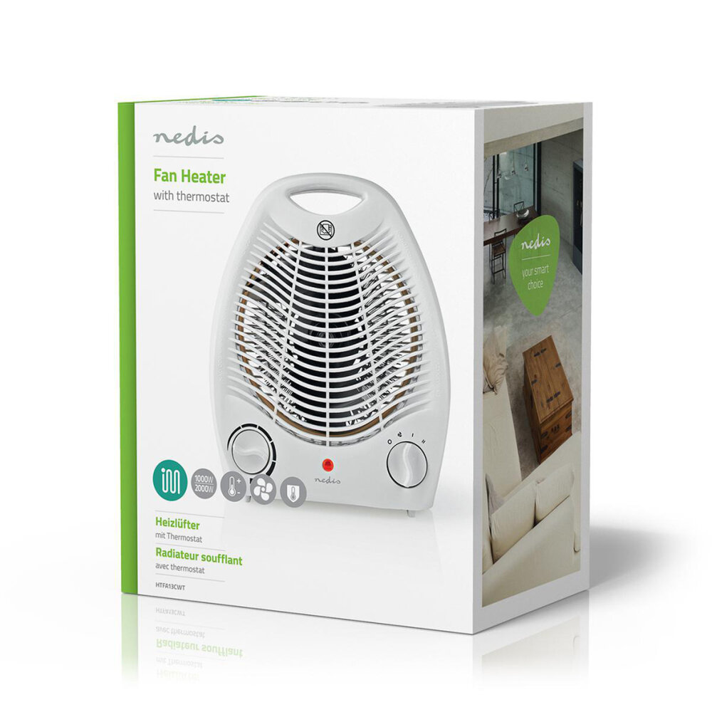 Nedis Htfa13Cwt Ventilatorkachel 2000 W Thermostaat