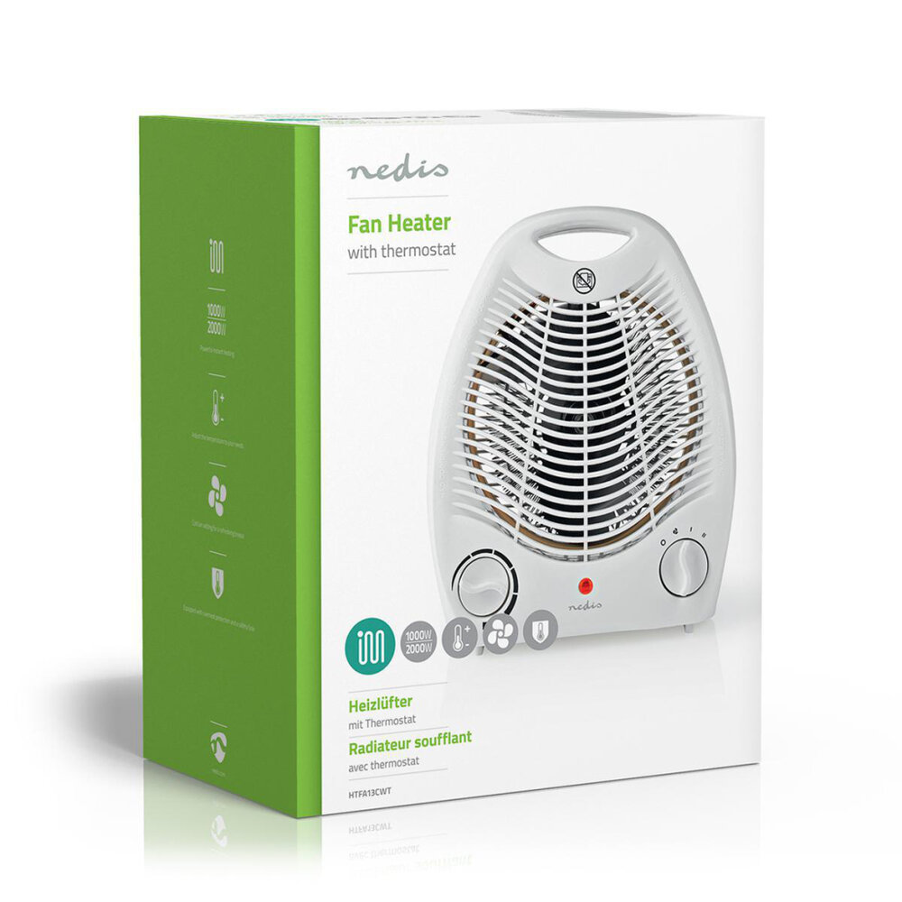 Nedis Htfa13Cwt Ventilatorkachel 2000 W Thermostaat