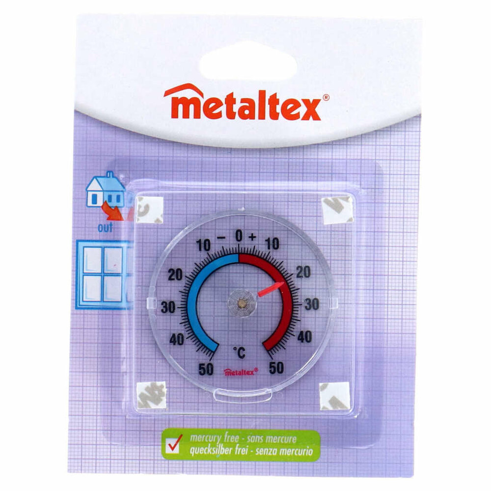 Metaltex Raam Thermometer 8X8 Cm Transparant