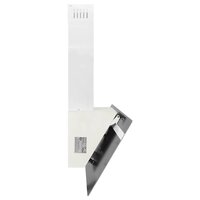 Wandafzuigkap 90 cm staal en gehard glas wit