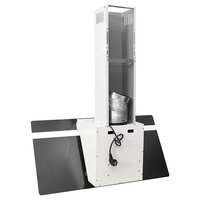 Wandafzuigkap 90 cm staal en gehard glas wit