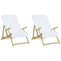 Strandhanddoeken 2 st 400 g/m&sup2; 60x135 cm stof wit