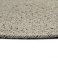 Placemats 4 st rond 38 cm katoen effen grijs