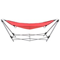 Hangmat met inklapbare standaard rood