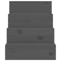 Huisdierentrap 40x49x47 cm massief grenenhout grijs