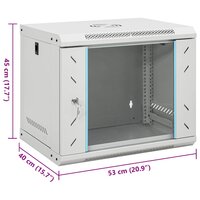 Netwerkkast wandgemonteerd 9U 19&amp;quot; IP20 53x40x45 cm
