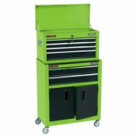 Rolkast met gereedschapskist 61,6x33x99,8 cm groen