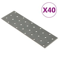 Platen geperforeerd 40 st 2 mm 200x60 mm gegalvaniseerd staal